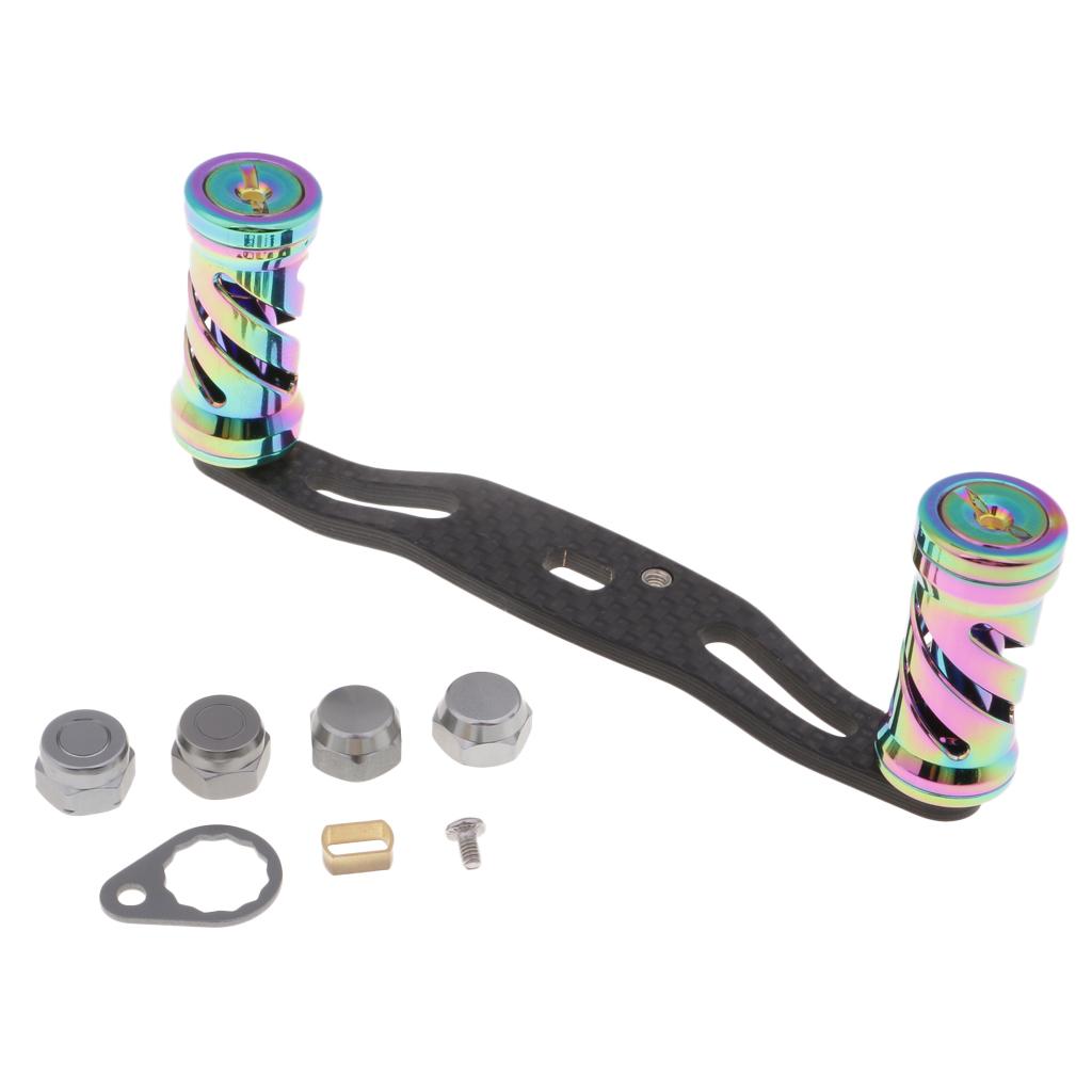 Colorful Replacement Carbon Fiber Fishing Reel Handle for Baitcasting Reels
