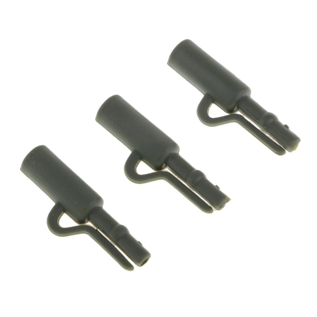 20pcs Safety Lead Clip Quick Change Clip Tube Carp Fishing Tackle 25mm Green