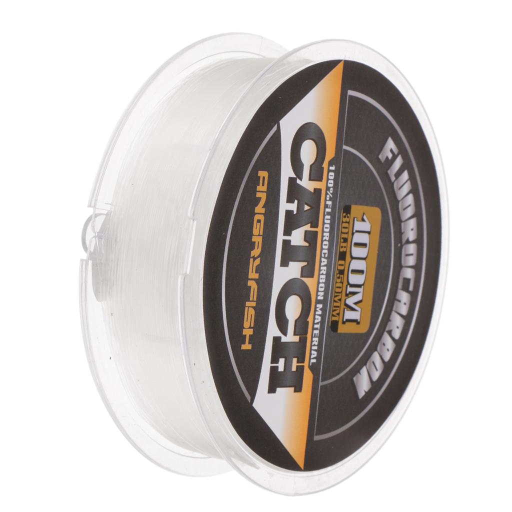 100m/109yds Clear Fluorocarbon Fishing Line  0.5mm 30lb (13.6kg)