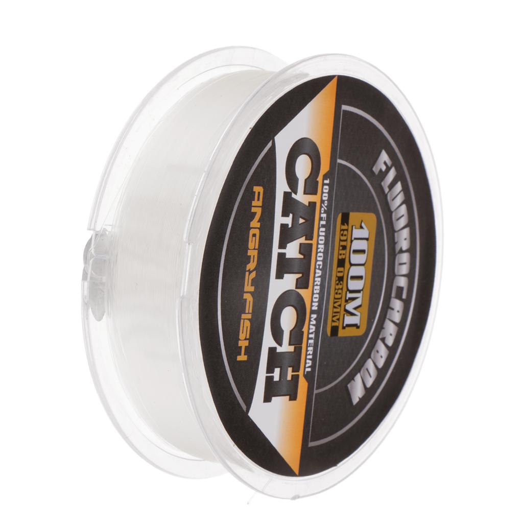 100m/109yds Clear Fluorocarbon Fishing Line  0.39mm 19lb (8.6kg)