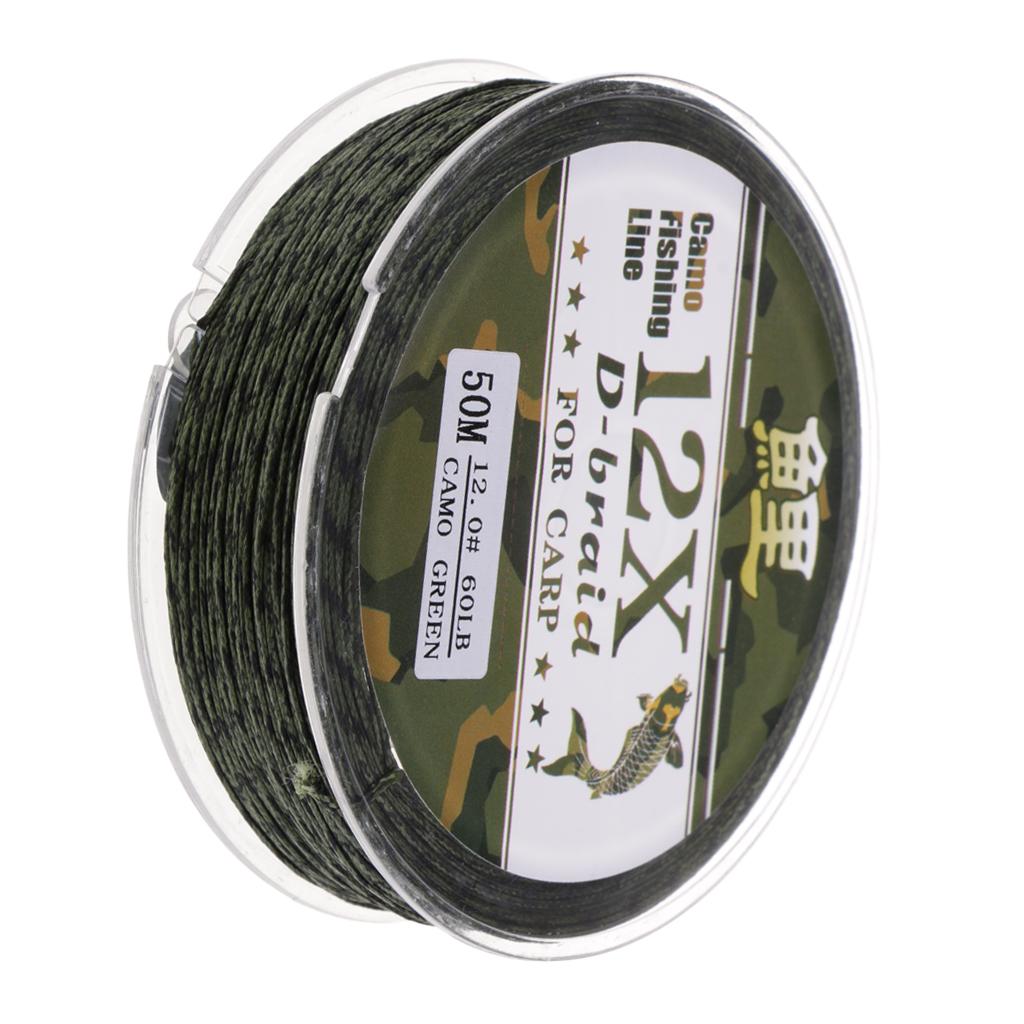 50M/54.68YDS 25~60LB PE Braided Fishing Line 12 Strands  60LB_27.21KG