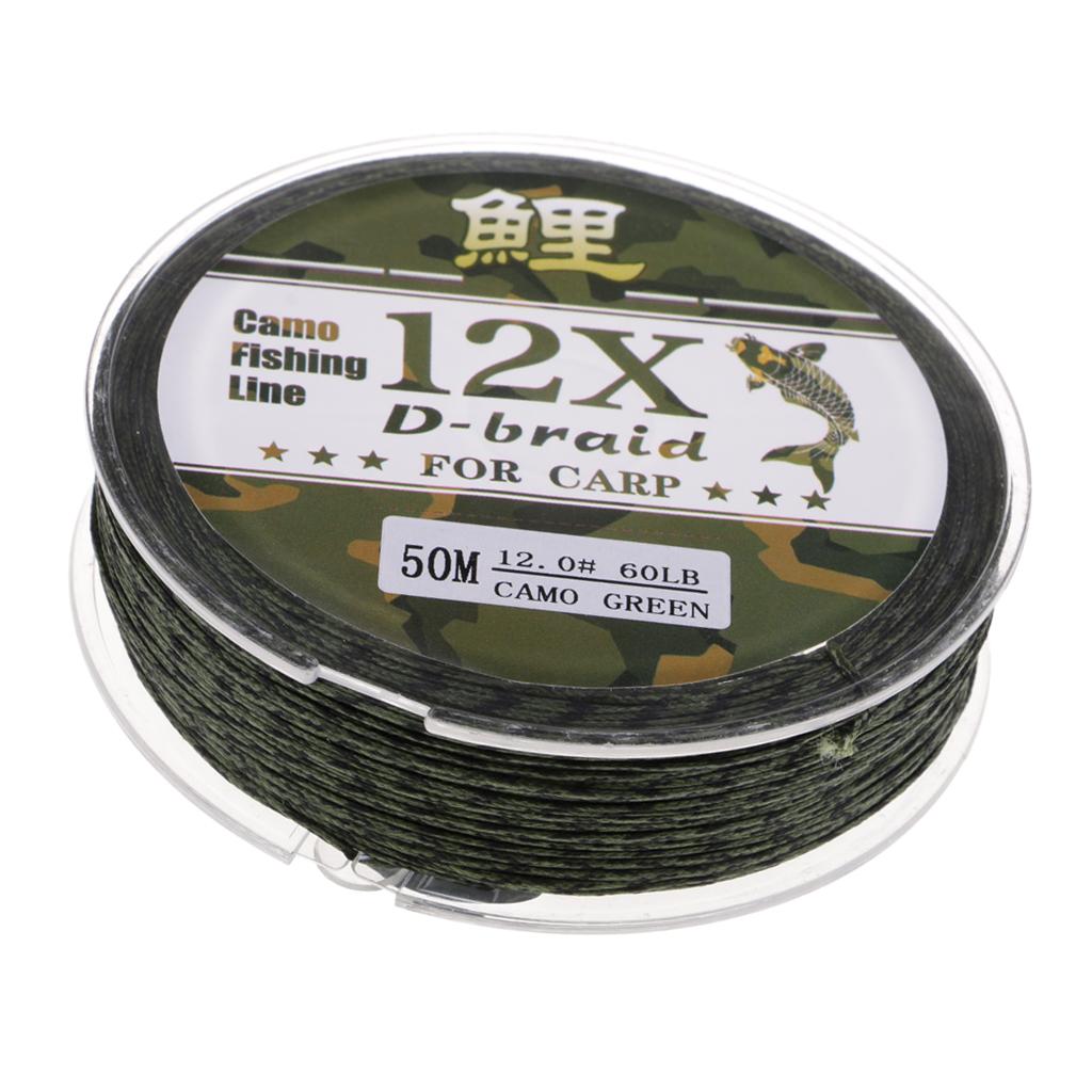 50M/54.68YDS 25~60LB PE Braided Fishing Line 12 Strands  60LB_27.21KG