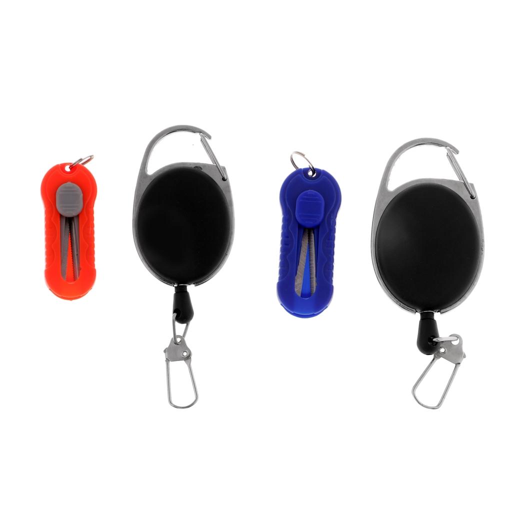 Plastic Tube Cutter Fishing Zinger Retractor Fly Fishing Tools Combo Red
