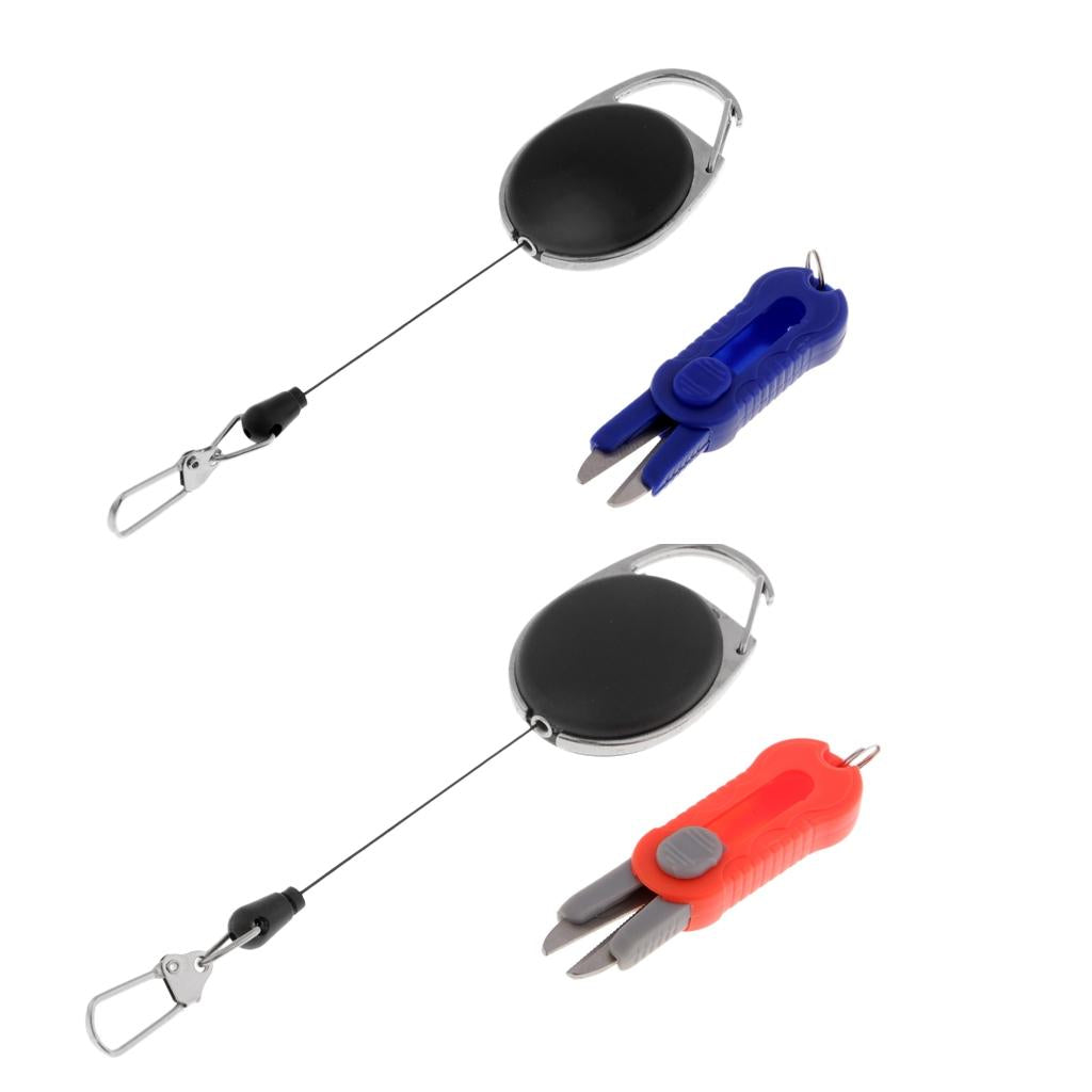 Plastic Tube Cutter Fishing Zinger Retractor Fly Fishing Tools Combo Red