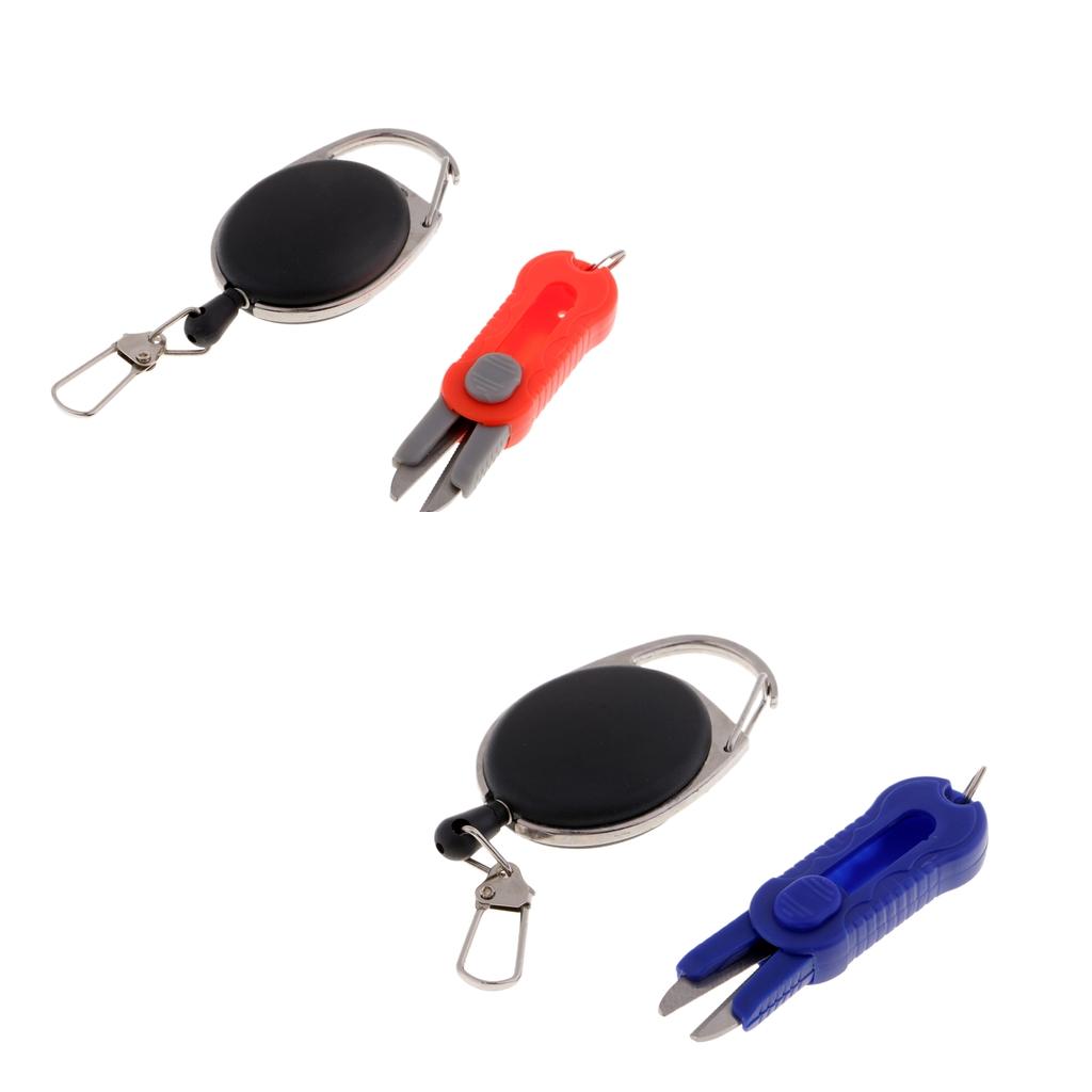 Plastic Tube Cutter Fishing Zinger Retractor Fly Fishing Tools Combo Red