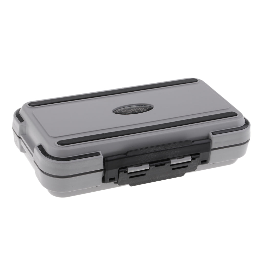30 Compartments Waterproof Plastic Fishing Lure Hook Tackle Box Case Gray