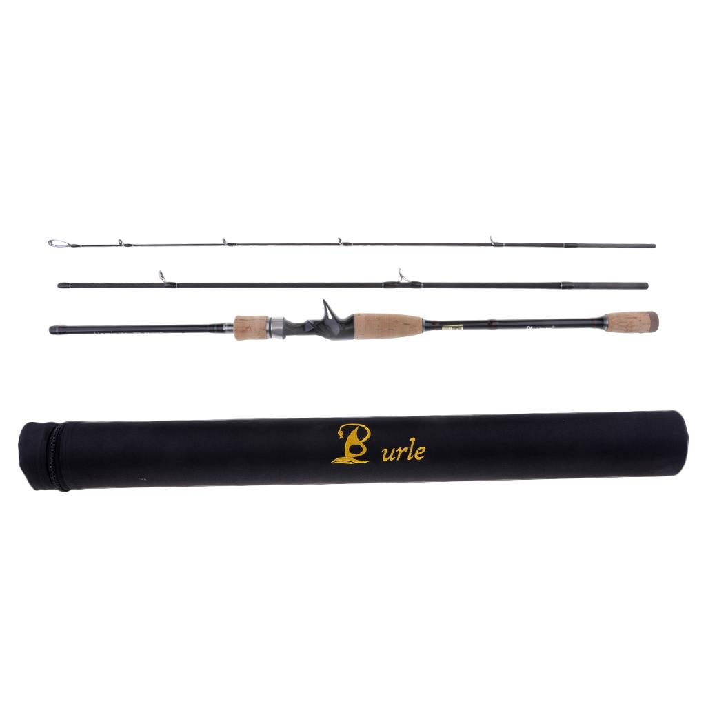 Casting Fishing Rod Carbon Fiber Travel Lure Rod Saltwater 1.8m