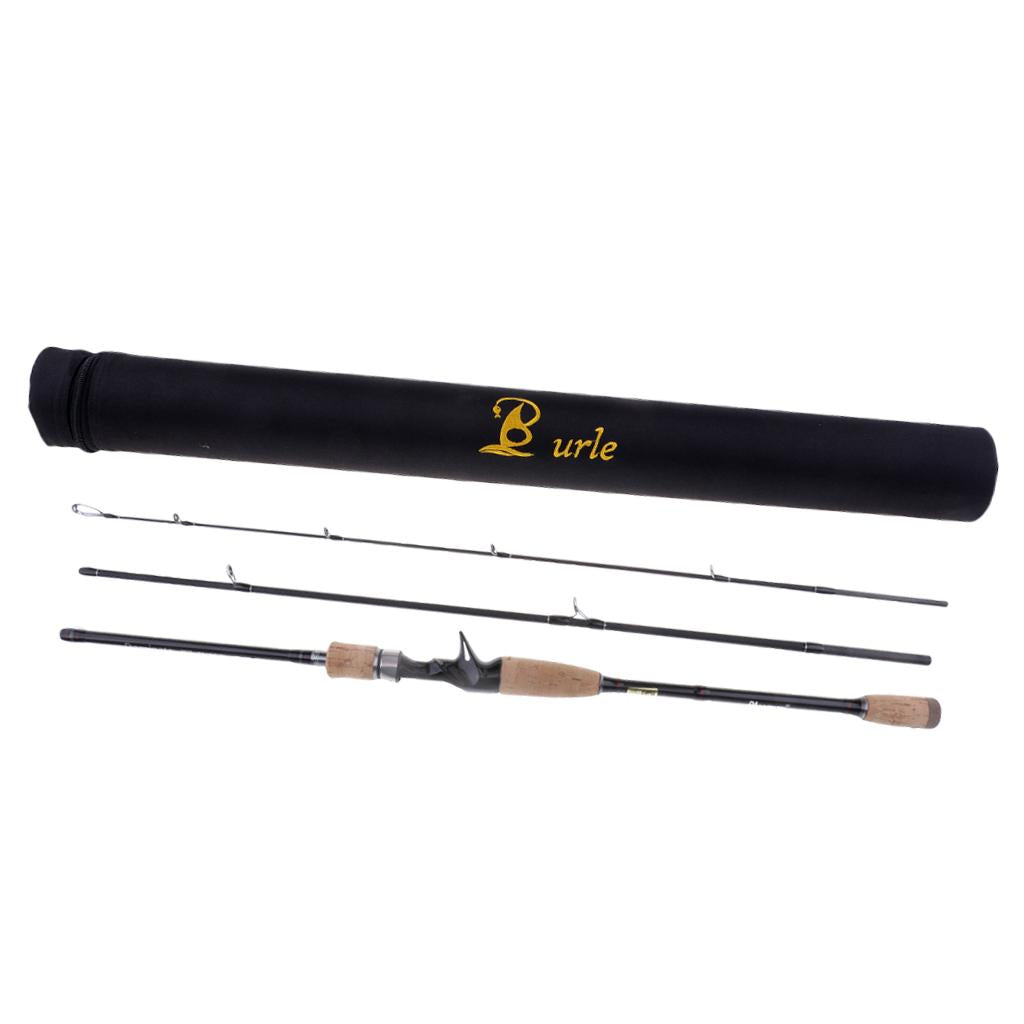 Casting Fishing Rod Carbon Fiber Travel Lure Rod Saltwater 1.8m