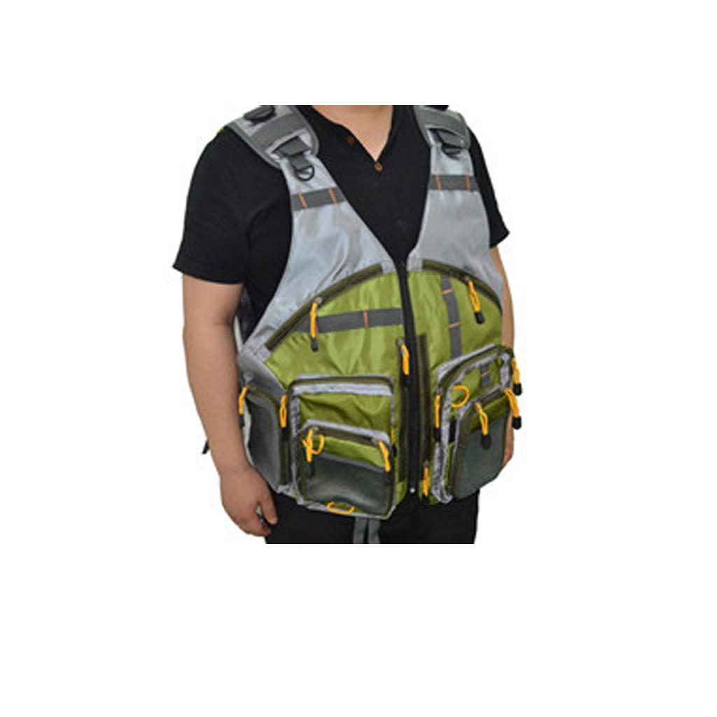 Fly Fishing Vest Backpack Multi-Pocket Chest Bag Adjustable Quick-Dry Jacket