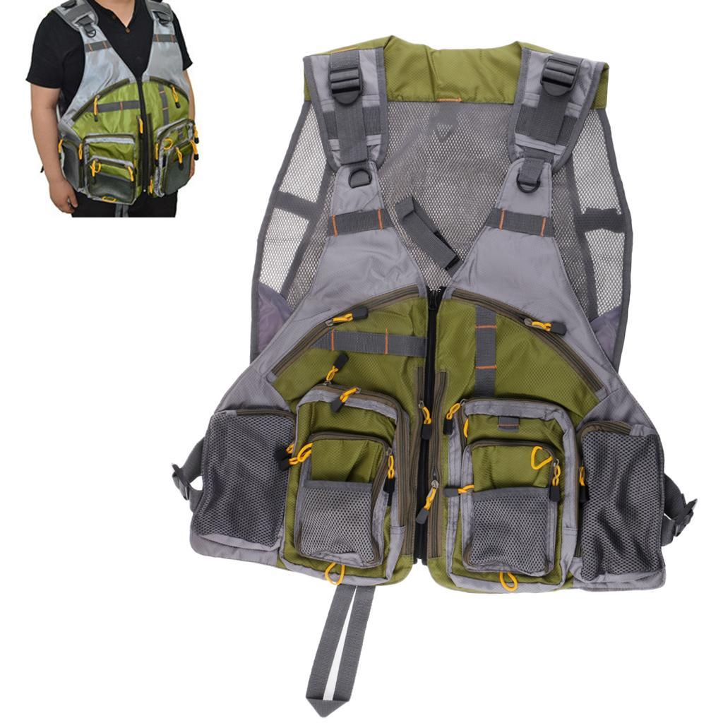 Fly Fishing Vest Backpack Multi-Pocket Chest Bag Adjustable Quick-Dry Jacket