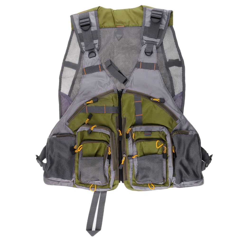 Fly Fishing Vest Backpack Multi-Pocket Chest Bag Adjustable Quick-Dry Jacket