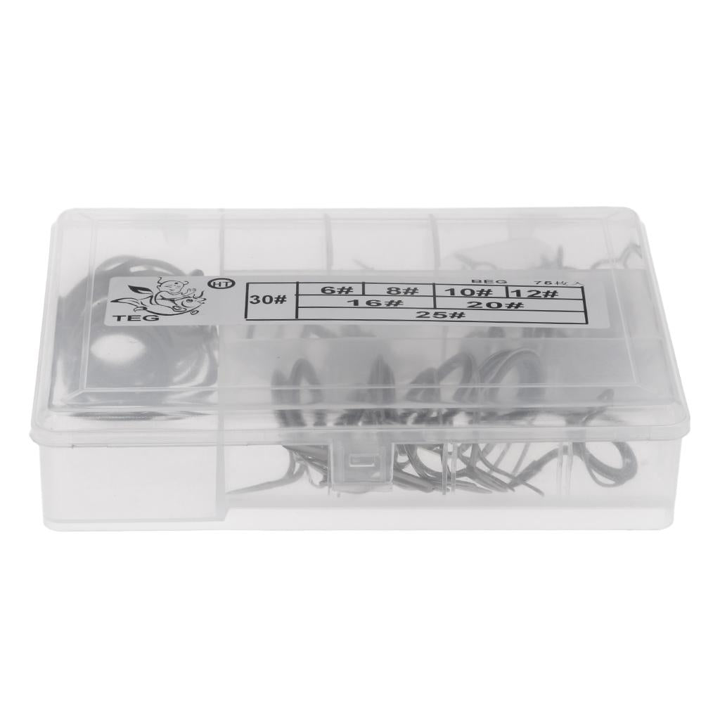 75x Stainless Steel Fishing Rod Guide Ring Rod Repair Kit DIY Tip Ring Gray