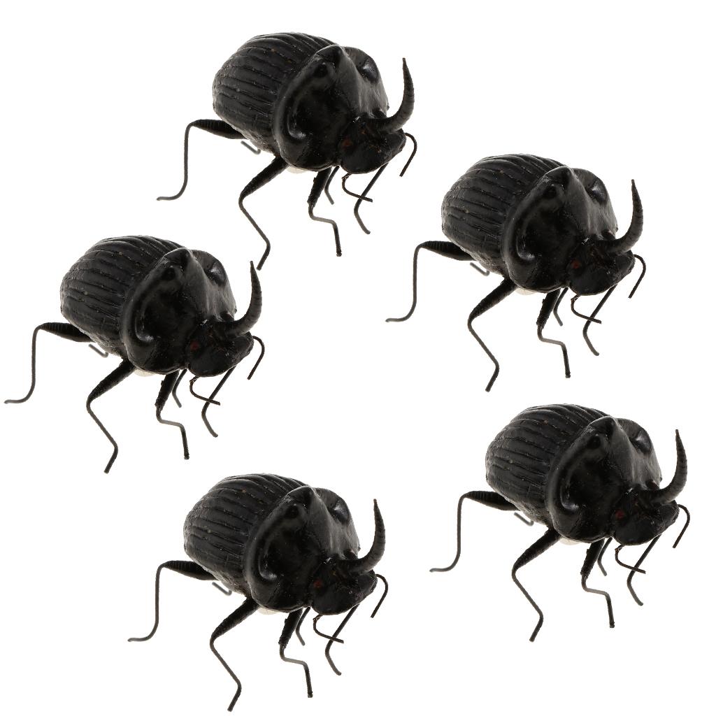 2x5Pcs Simulation Artificial Insect Model Kids Educative Toys Hercules beetle