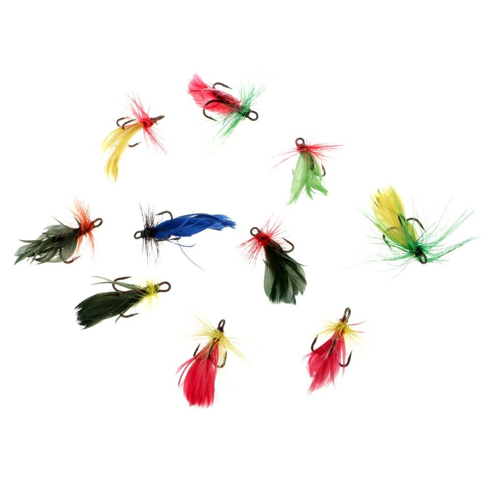 10pcs Nymph Flies Assortment Bass Salmon Trout Butterfly Flies Fishing Flies