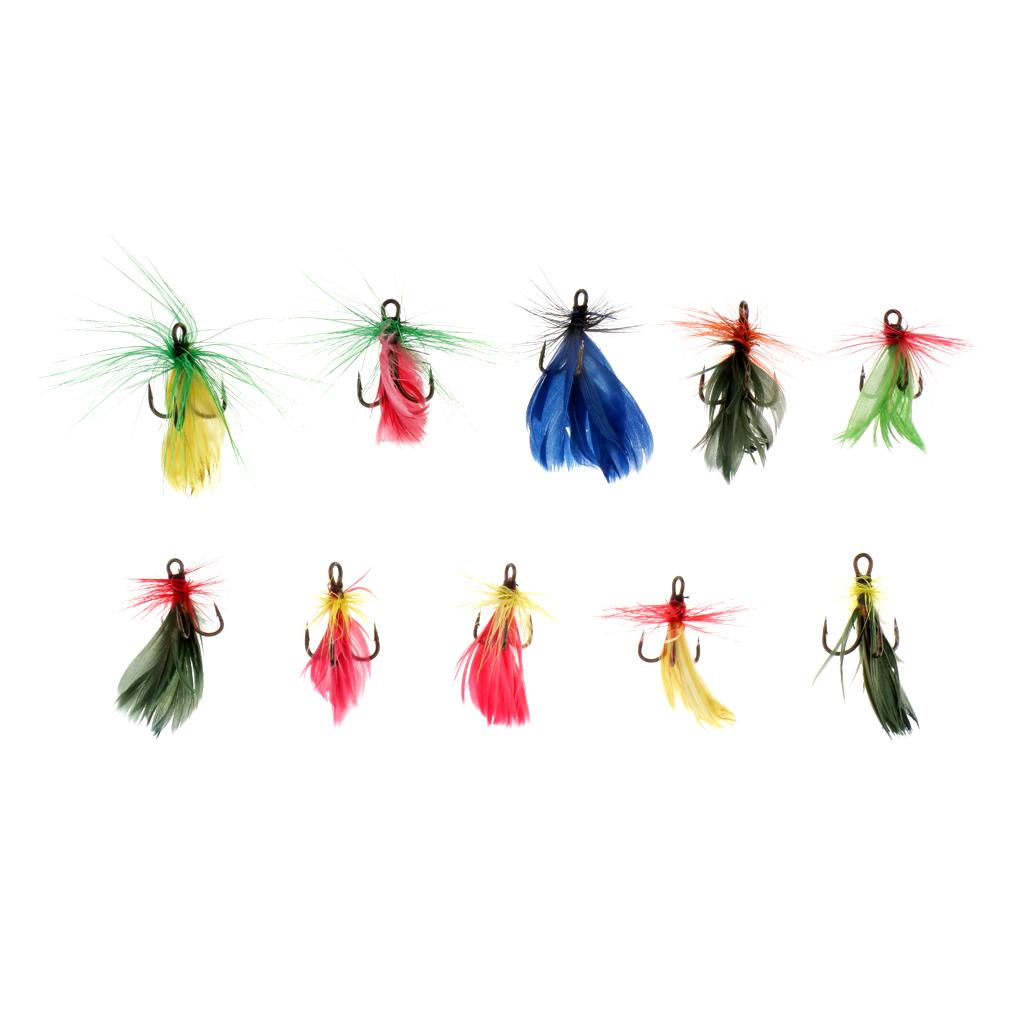 10pcs Nymph Flies Assortment Bass Salmon Trout Butterfly Flies Fishing Flies