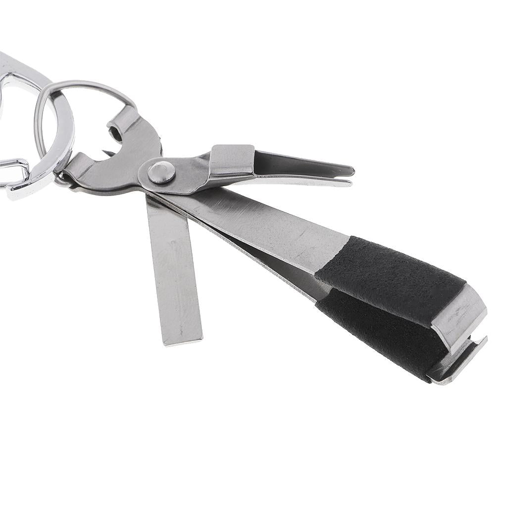 Knot Tyer Fly Fishing Line Clipper Jig Eye Cleaner Hook Sharpener w/ Zinger