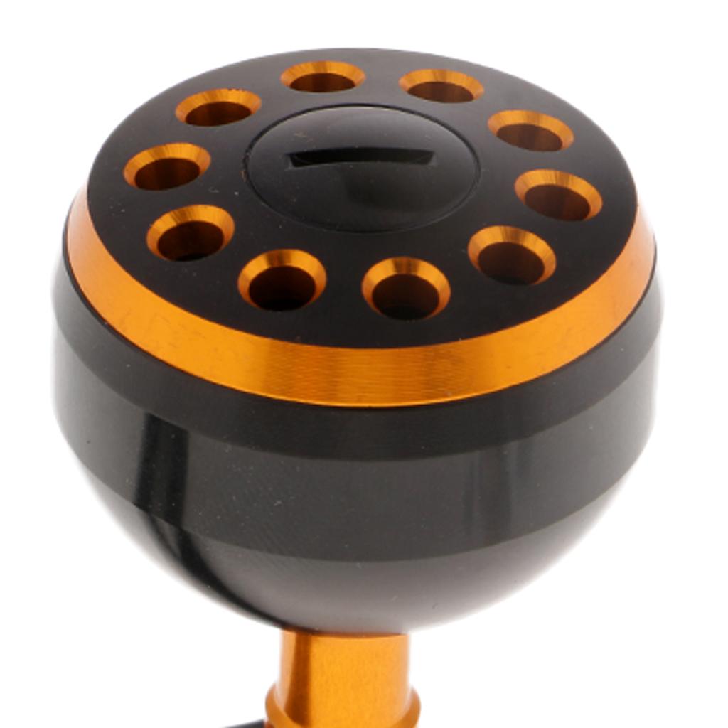Power Fishing Reel Handle with Knob Baitcasting Reel Handle Rocker Arm Gold