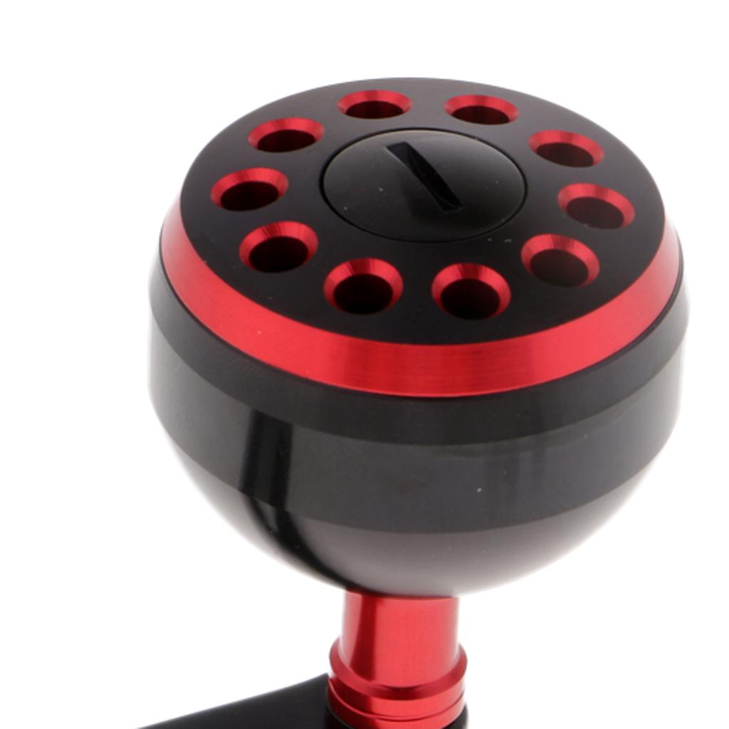 Power Fishing Reel Handle with Knob Baitcasting Reel Handle Rocker Arm Red