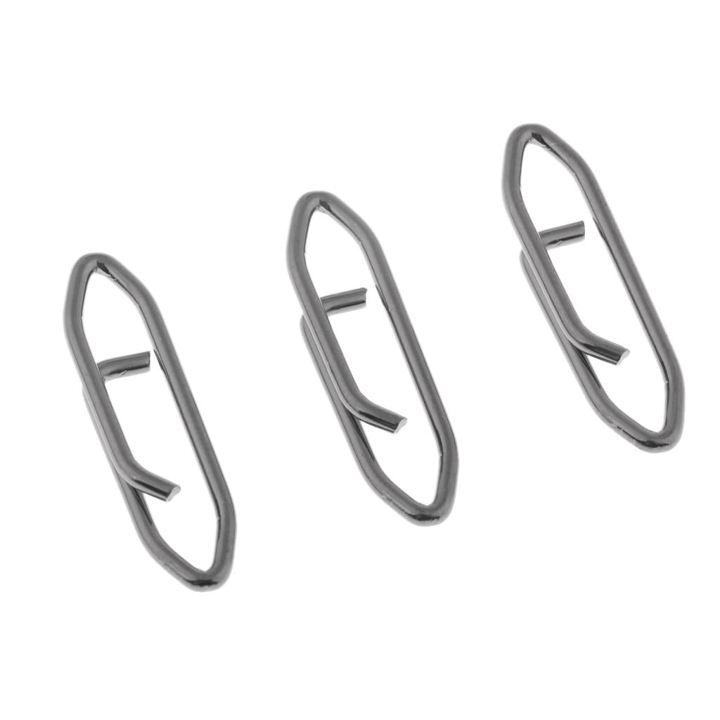 2x100Pcs Carbon Steel Fishing Snap Hook Connector Hooked Snap Tackle 2.4x0.6cm
