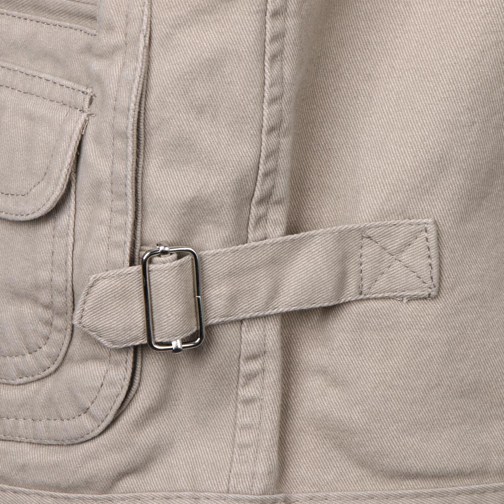 Cotton Multi-Pocket Zipper Waistcoat Outdoor Fishing Photography Vest  XXXL