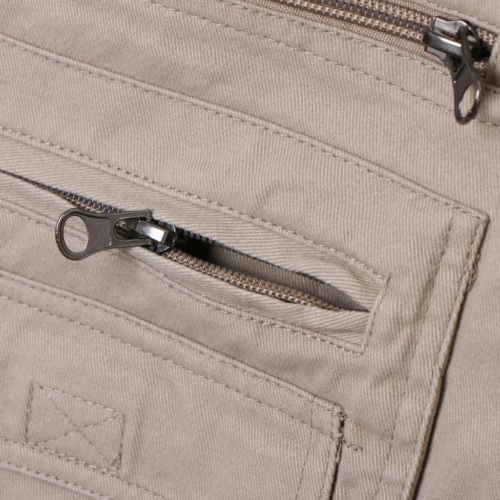 Cotton Multi-Pocket Zipper Waistcoat Outdoor Fishing Photography Vest  XXXL