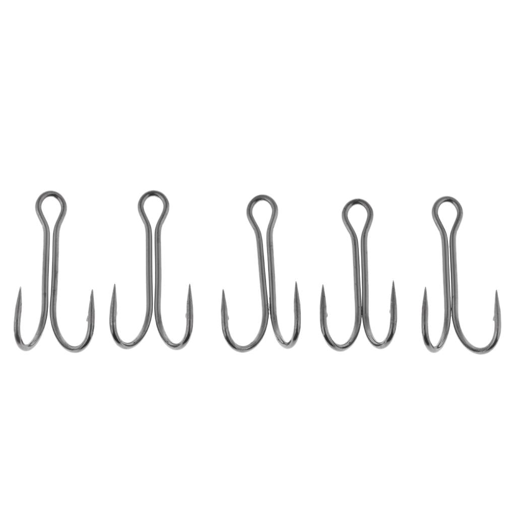 20pcs High Carbon Steel Fishing Hooks Double Frog Hooks Saltwater 21x12mm