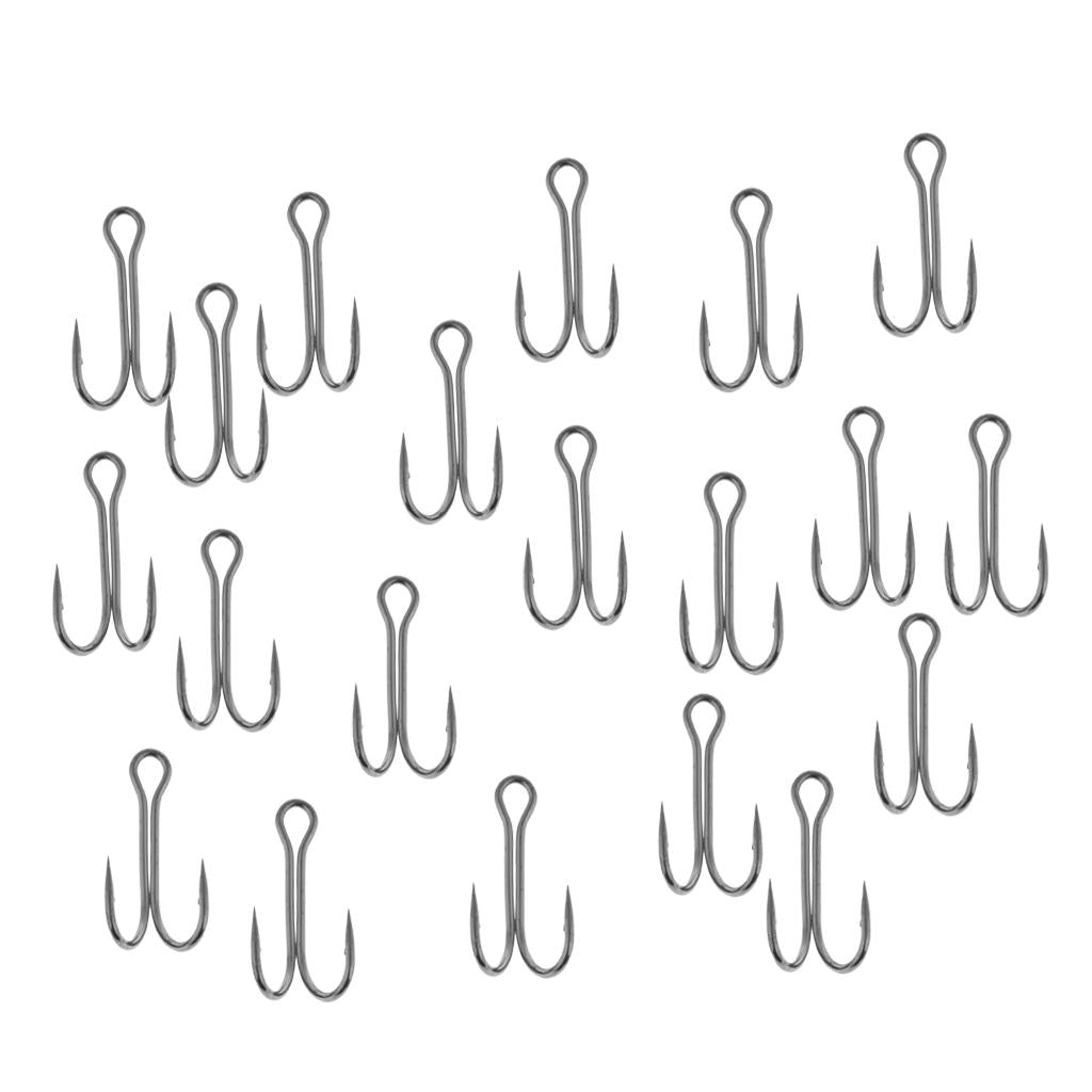 20pcs High Carbon Steel Fishing Hooks Double Frog Hooks Saltwater 21x12mm