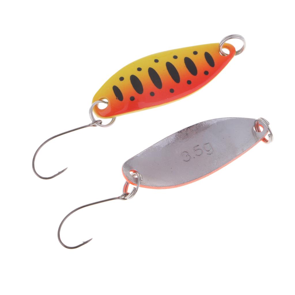 7Pcs Metal Spoons Fishing Lures Hard Sequins Baits with Single Hook 3.5cm
