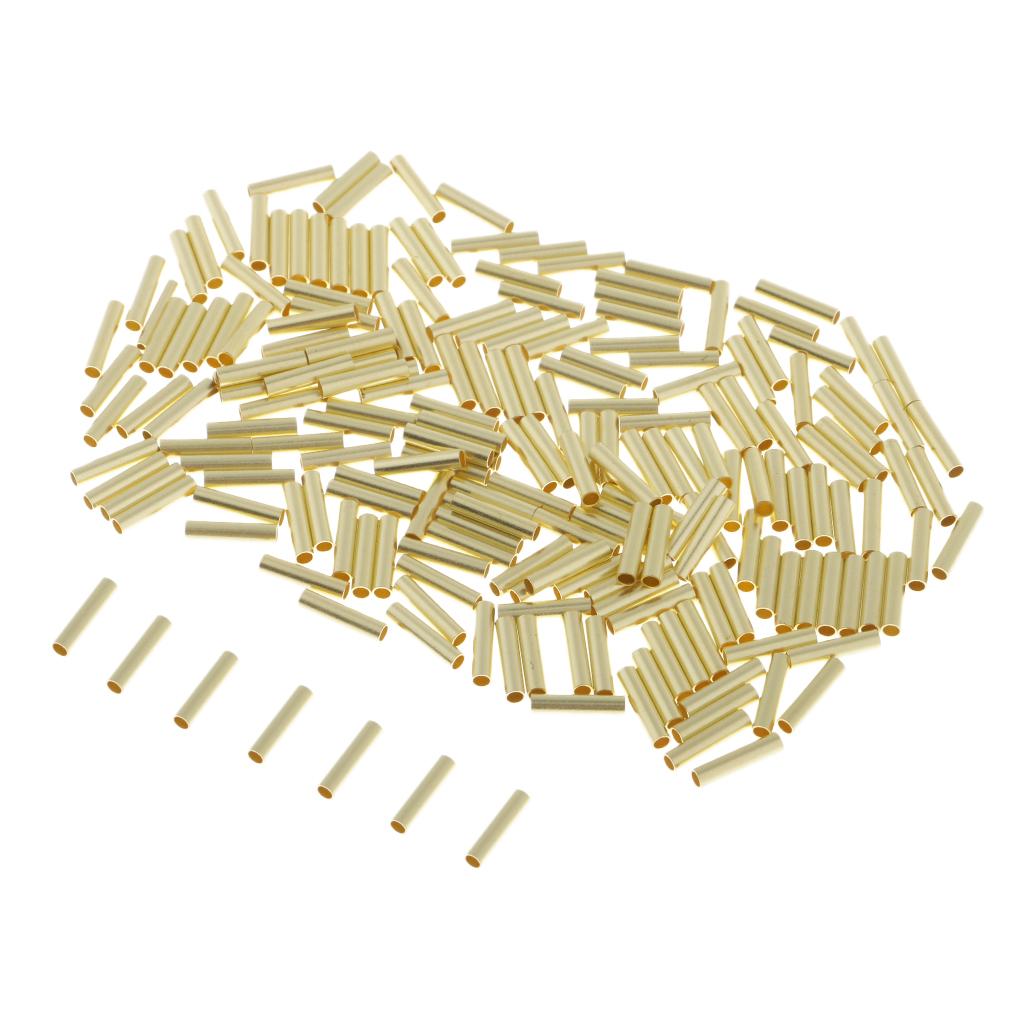 200pcs Single Barrel Crimping Sleeves Copper Tube Inside Diameter 1.6mm