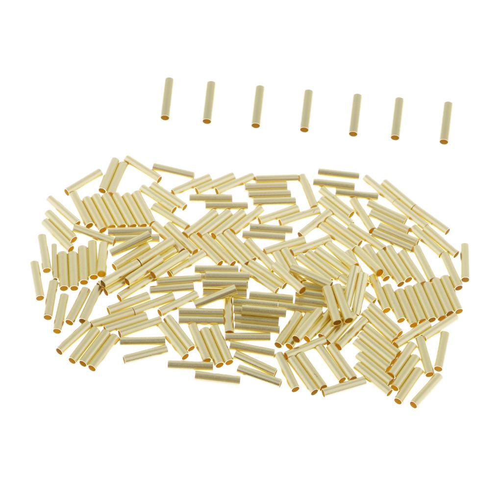 200pcs Single Barrel Crimping Sleeves Copper Tube Inside Diameter 1.6mm