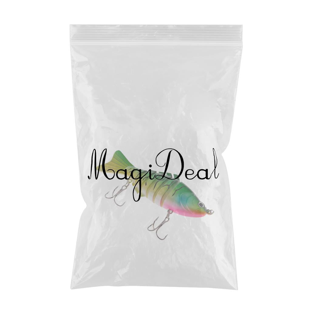 Multi Section Fishing Lure Multi Section Minnow Hard Bait Green and Yellow