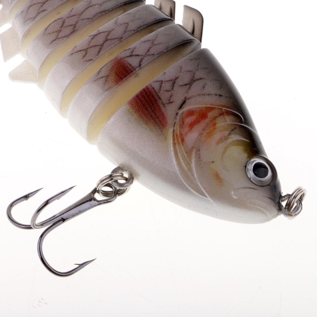 Multi Sections 7 Segments Fishing Lure Treble Hook 3D Eyes Hard Baits 02