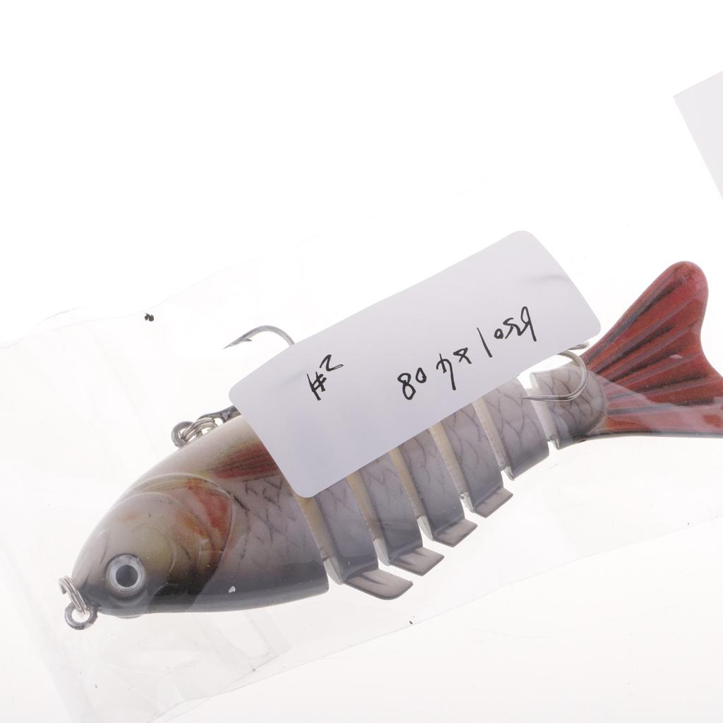 Multi Sections 7 Segments Fishing Lure Treble Hook 3D Eyes Hard Baits 02