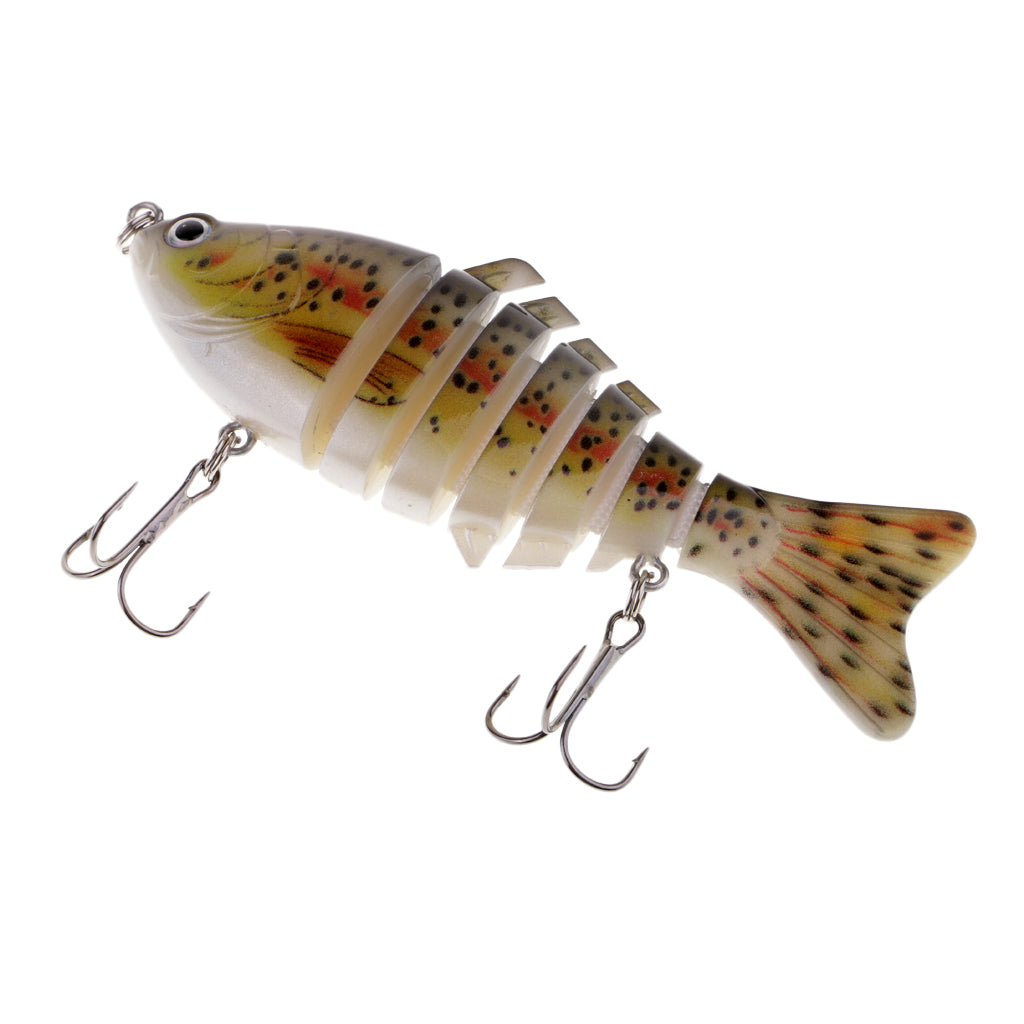 Multi Sections 7 Segments Fishing Lure Treble Hook 3D Eyes Hard Baits 04