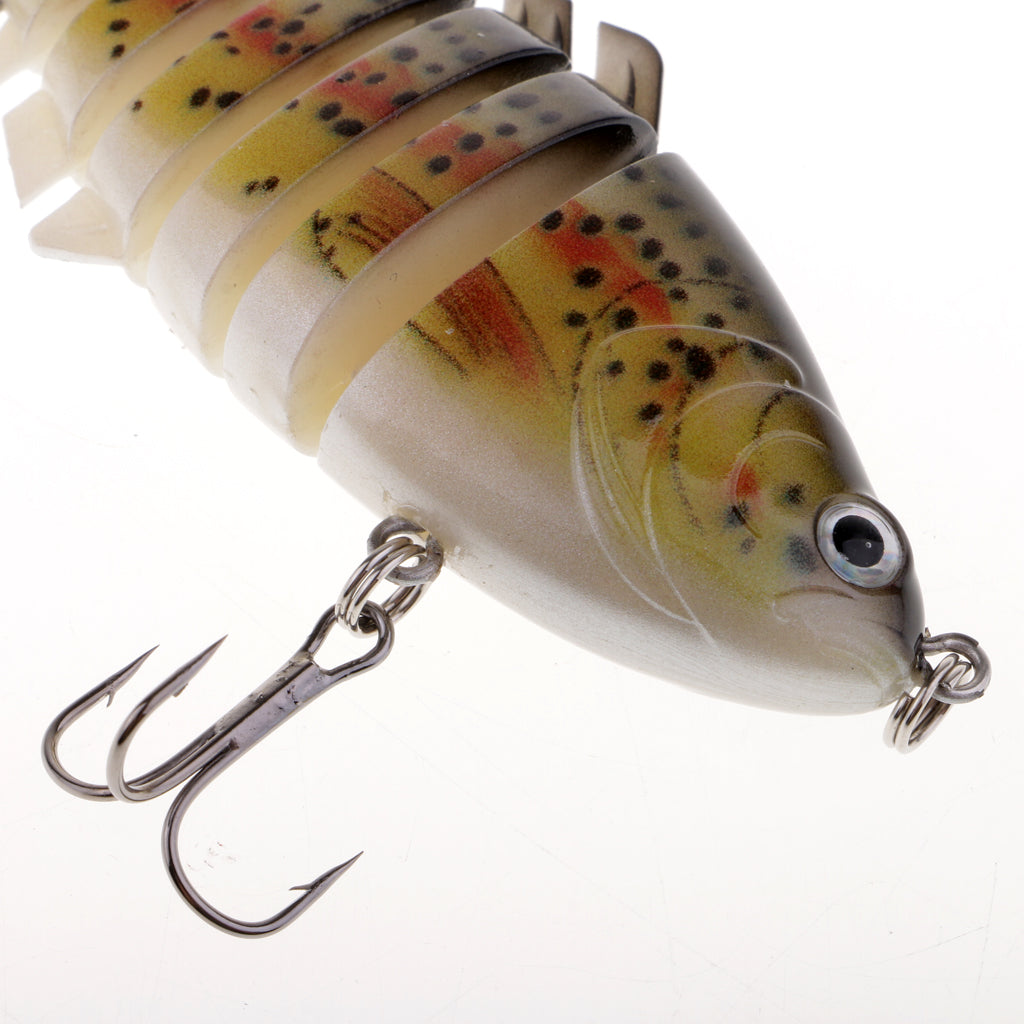Multi Sections 7 Segments Fishing Lure Treble Hook 3D Eyes Hard Baits 04