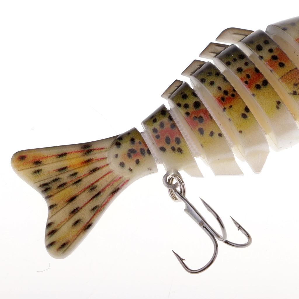 Multi Sections 7 Segments Fishing Lure Treble Hook 3D Eyes Hard Baits 04
