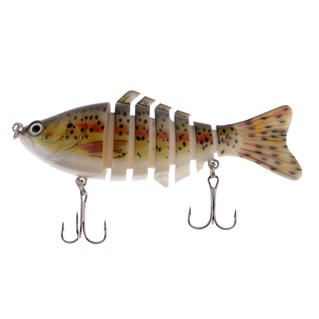 Multi Sections 7 Segments Fishing Lure Treble Hook 3D Eyes Hard Baits 04