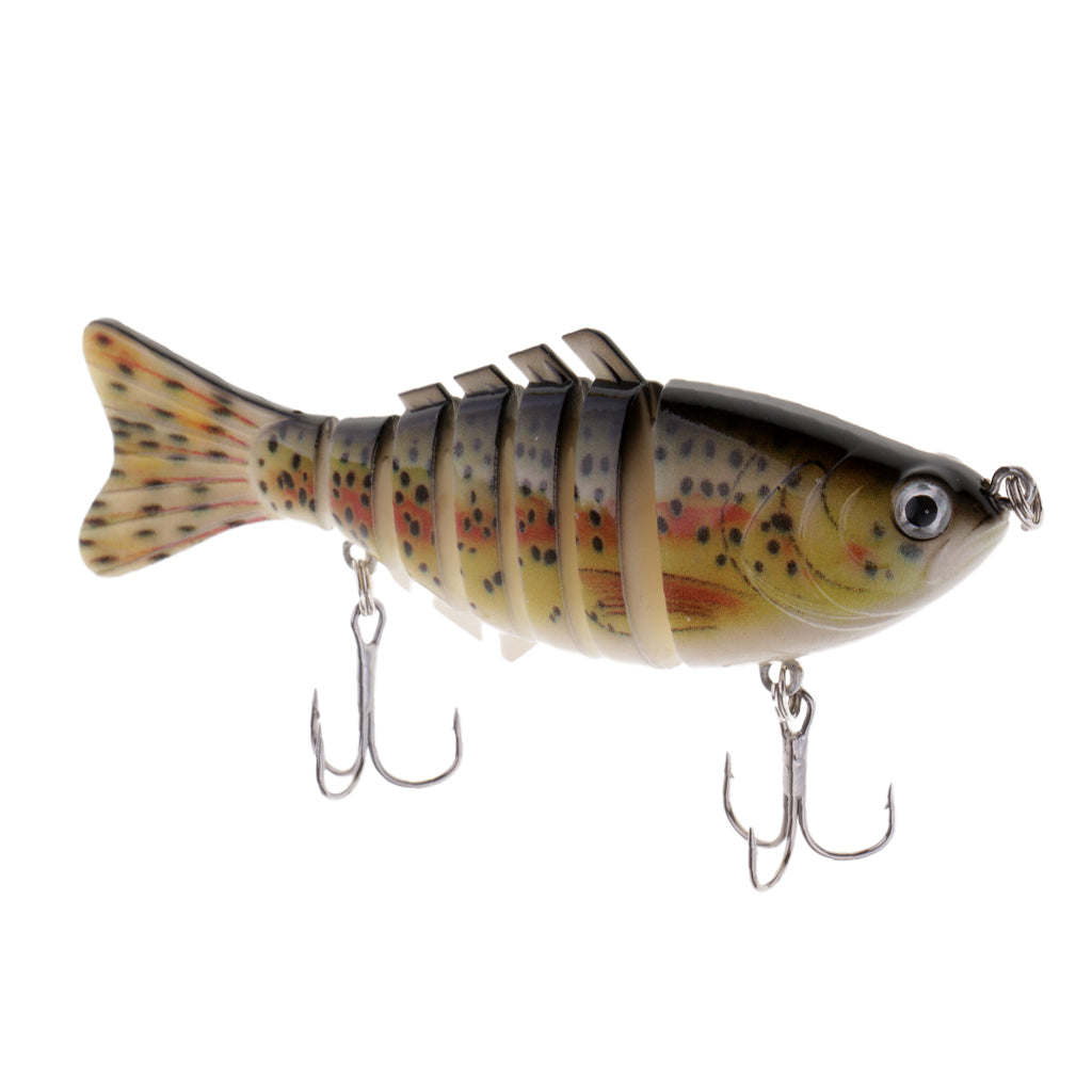 Multi Sections 7 Segments Fishing Lure Treble Hook 3D Eyes Hard Baits 04