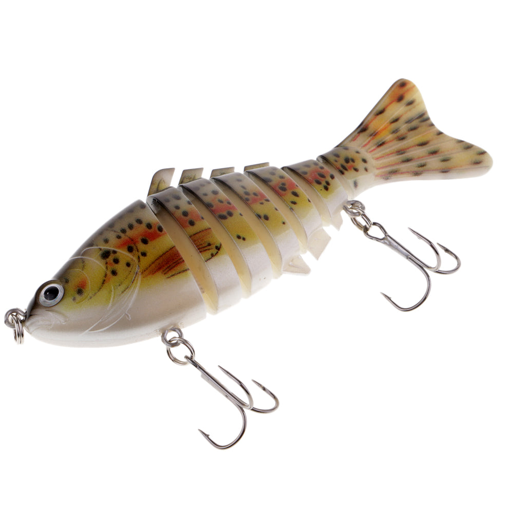 Multi Sections 7 Segments Fishing Lure Treble Hook 3D Eyes Hard Baits 04