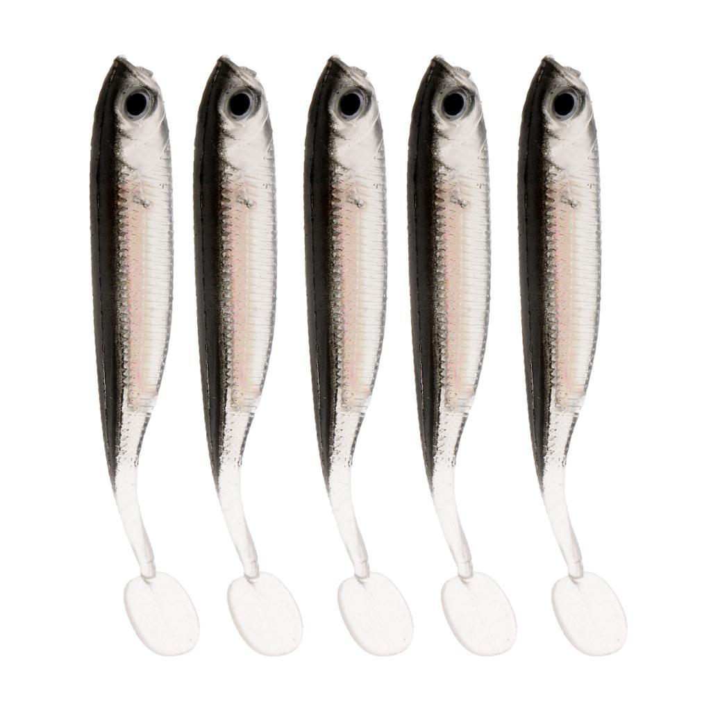 10 Pieces 2.2g/7cm Soft Worm Fishing Bait Soft Tail Fishing Lure Swimbait