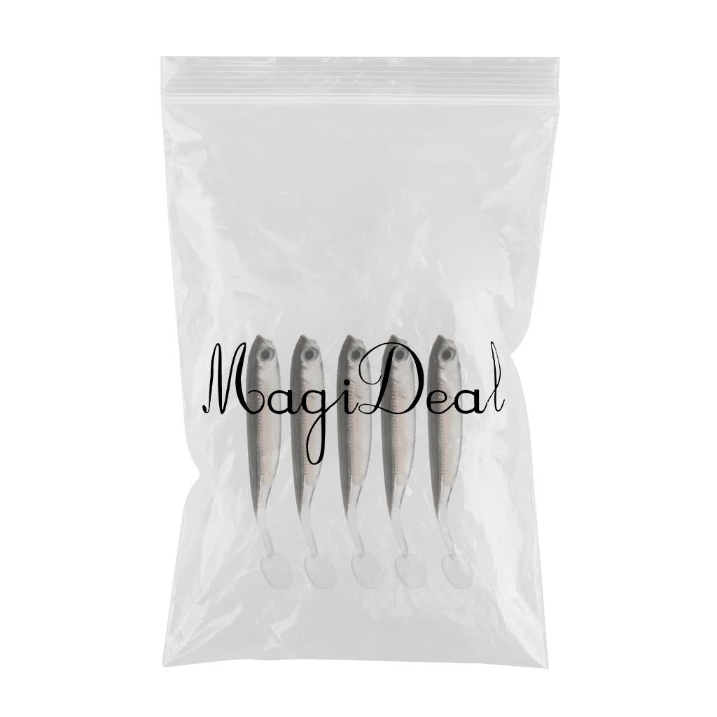 10 Pieces 2.2g/7cm Soft Worm Fishing Bait Soft Tail Fishing Lure Swimbait