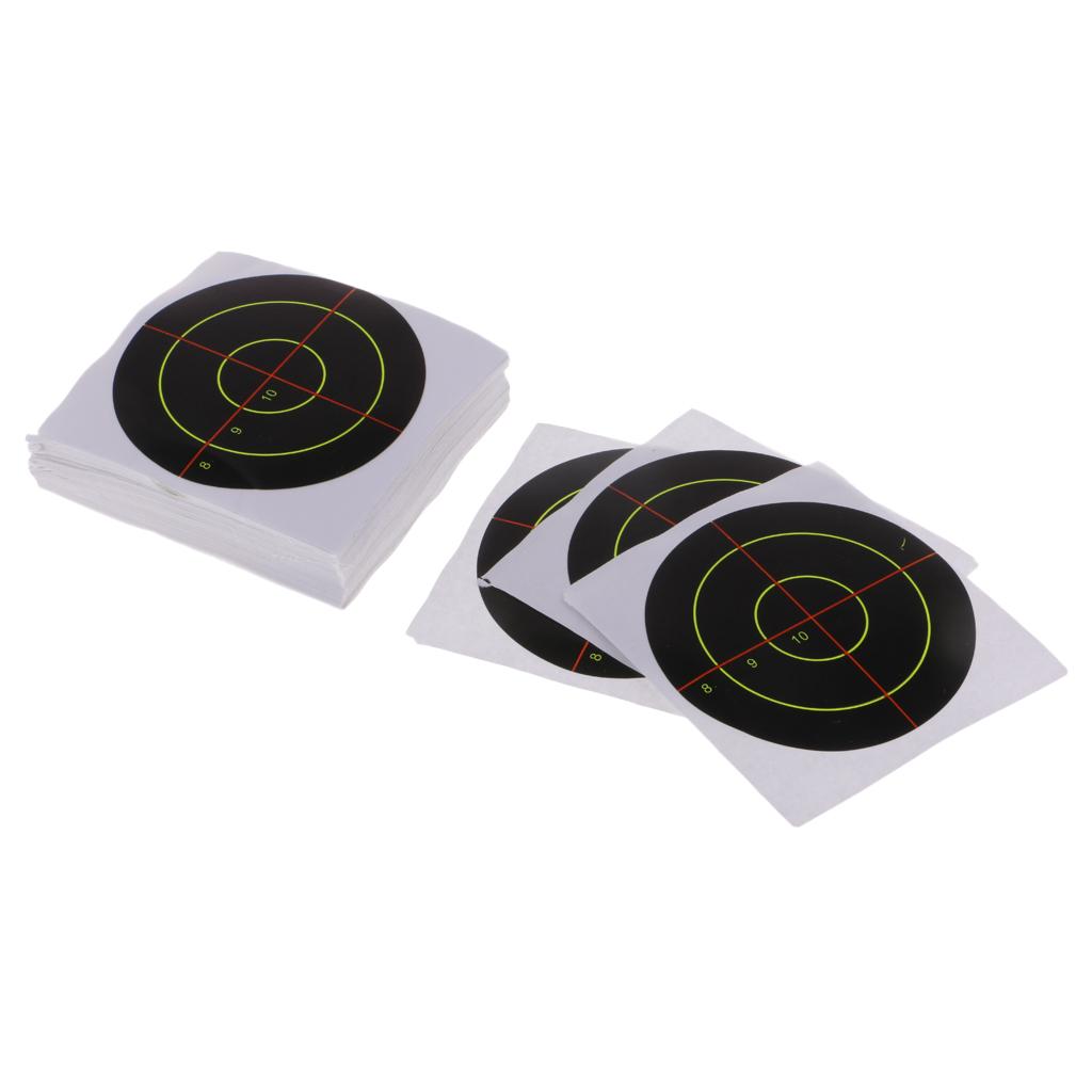 100pcs Shooting Targets Reactive Splatter Dia. 7.5cm Adhesive Paper Targets