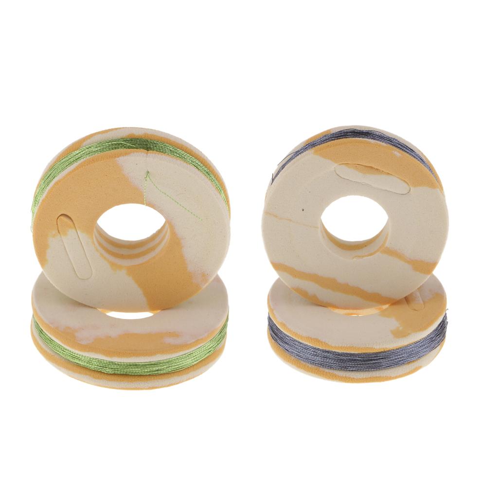 2pcs Fishing Rod Guide Ring Wrapping Line Tying Thread Fix Line Light Green