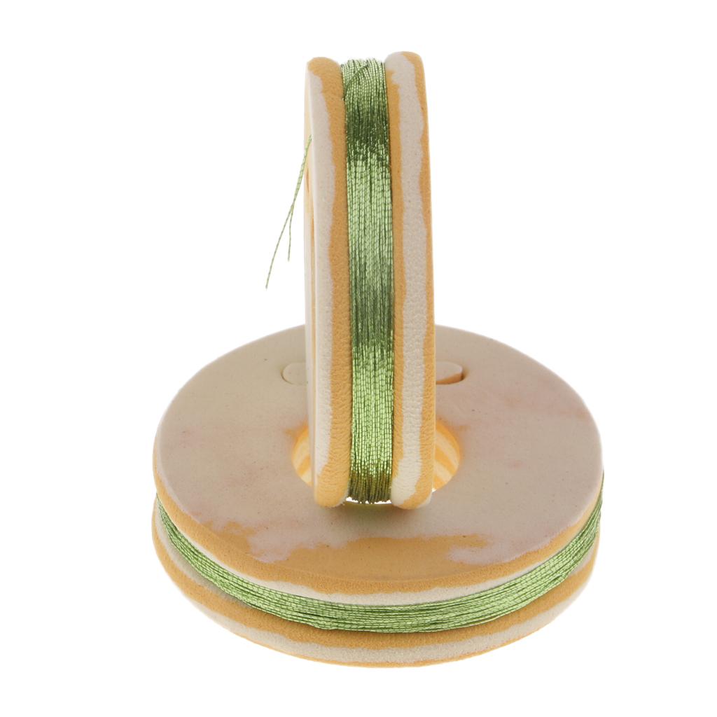 2pcs Fishing Rod Guide Ring Wrapping Line Tying Thread Fix Line Light Green