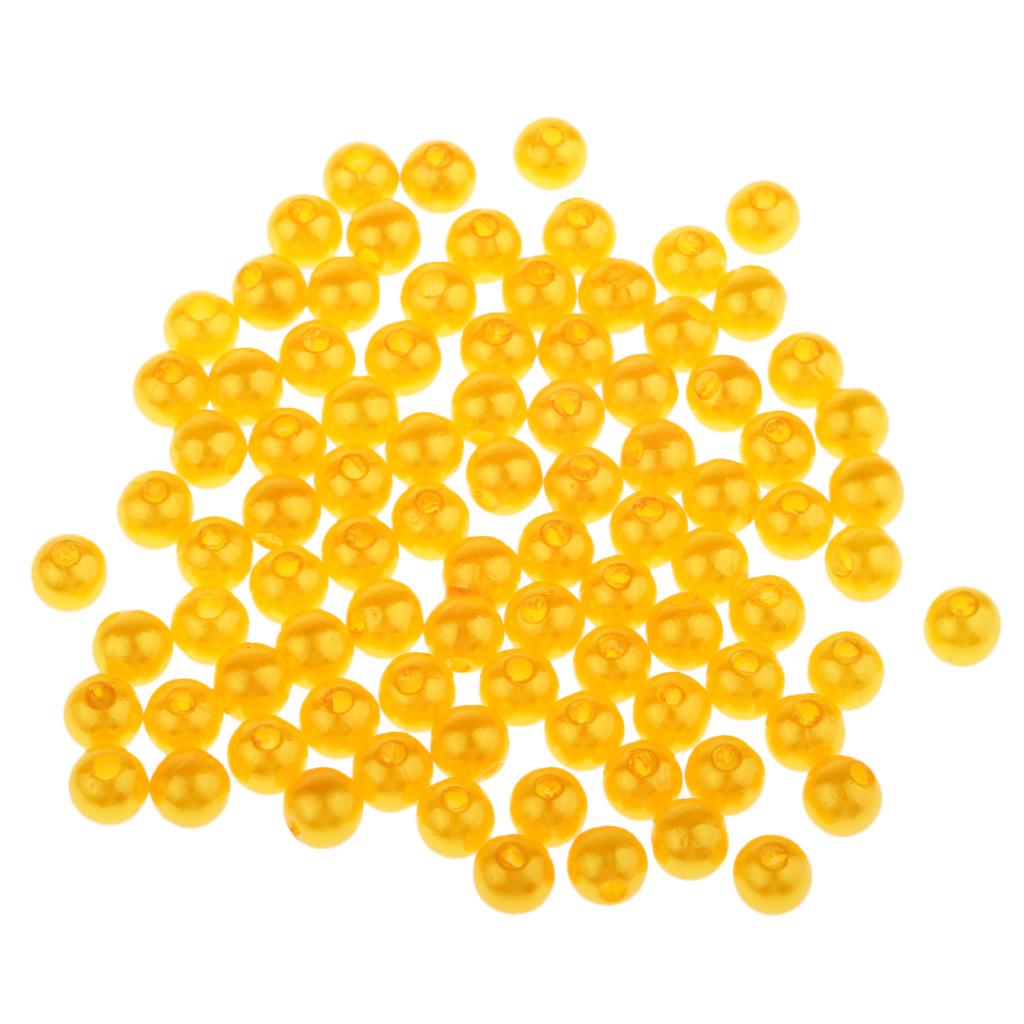 2x60 Pieces Carp Lure Fishing Beads Round Floating Fishing Beads Golden
