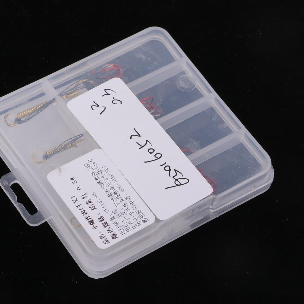 4 Set Small Explosion Fishing Line Hooks Group Carp Fishing Barbed Hooks S