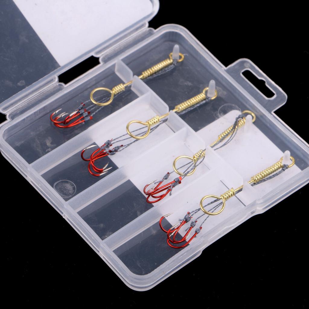 4 Set Small Explosion Fishing Line Hooks Group Carp Fishing Barbed Hooks S