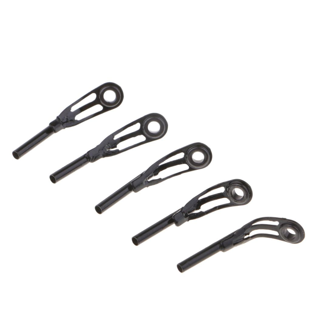5pcs Fishing Rod Guides Tips Top Eye Rings DIY Pole Repair Kits Rod Building