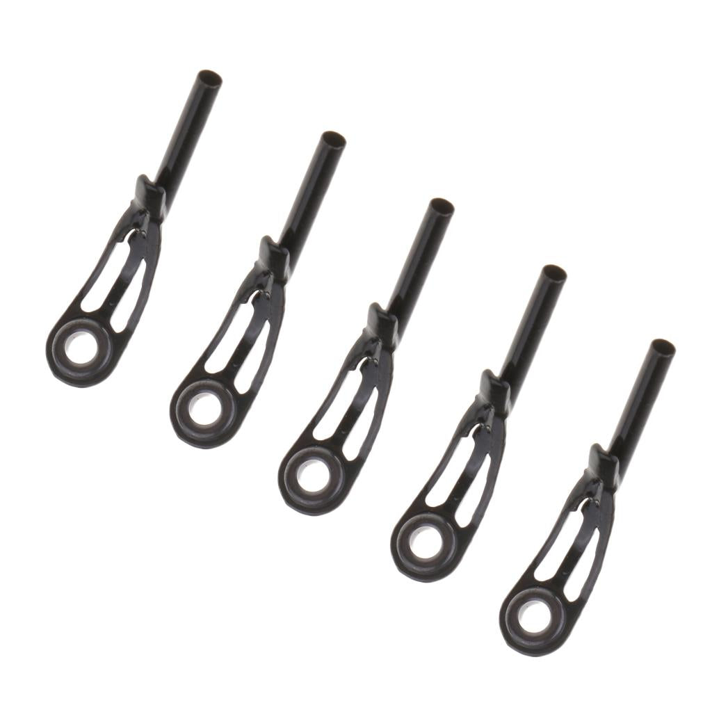 5pcs Fishing Rod Guides Tips Top Eye Rings DIY Pole Repair Kits Rod Building