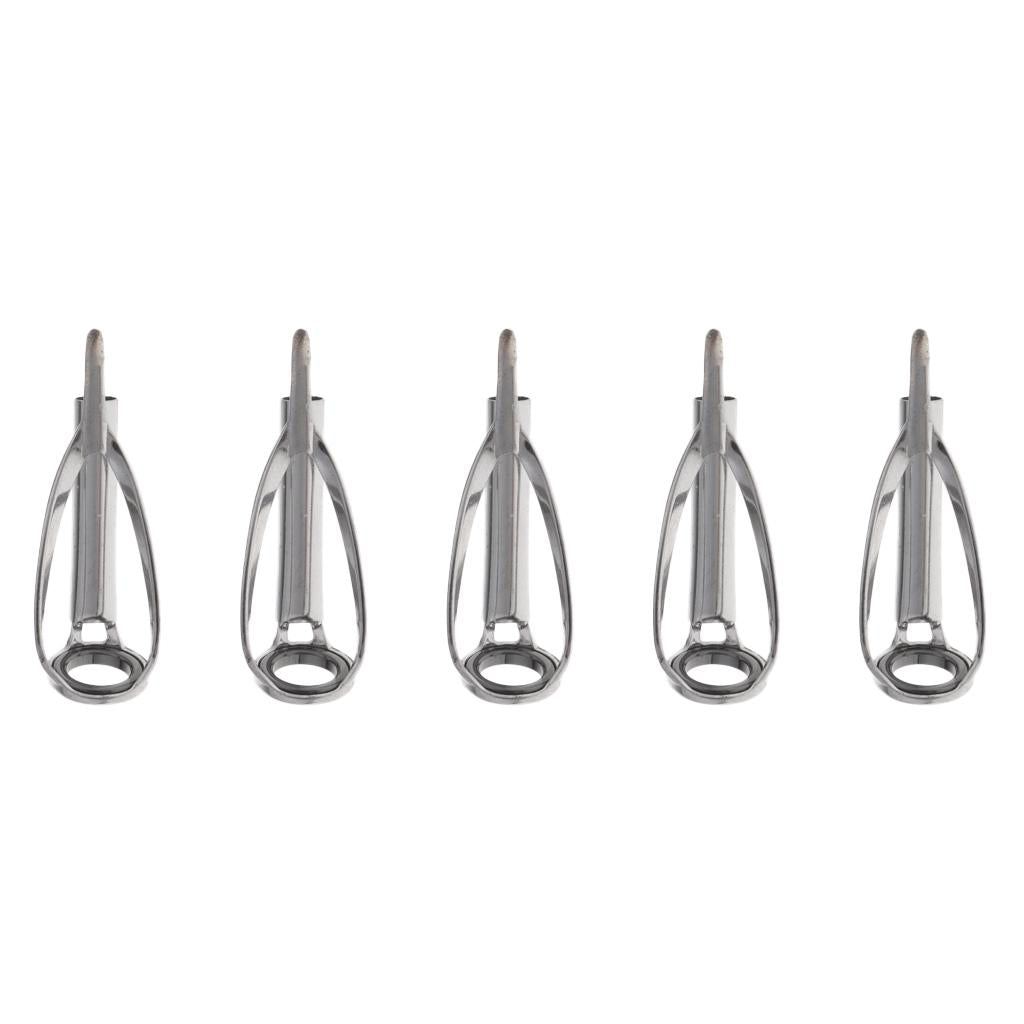 5pcs Fishing Rod Pole Guides Tips Top Eye Rings Rod Repair Kit 3.4mm